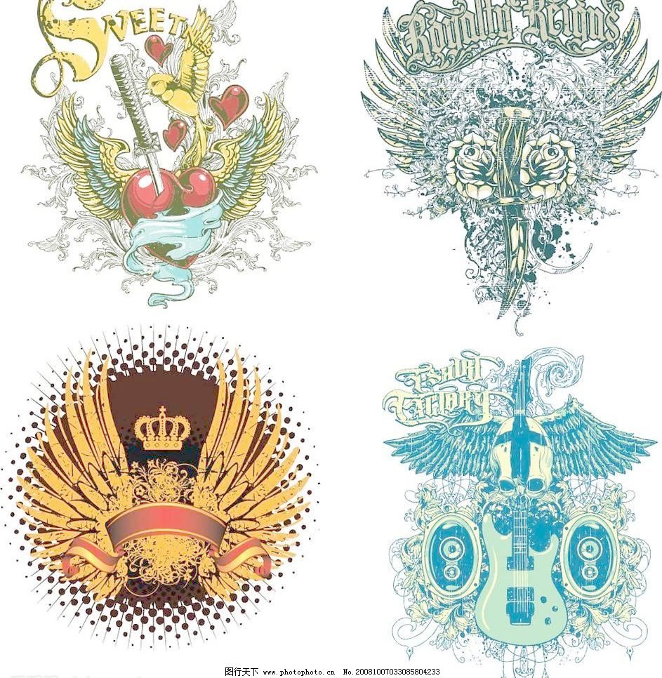 AI 翅膀 服装印花图案 复古 吉他 欧式设计 其他矢量 矢量素材 矢量图库 翅膀主题潮流矢量素材 翅膀主题潮流模板下载 翅膀主题潮流 矢量潮流图案 复古 翅膀 欧式设计 服装印花图案 吉他 其他矢量 矢量素材 矢量图库 ai psd源文件 其他psd素材