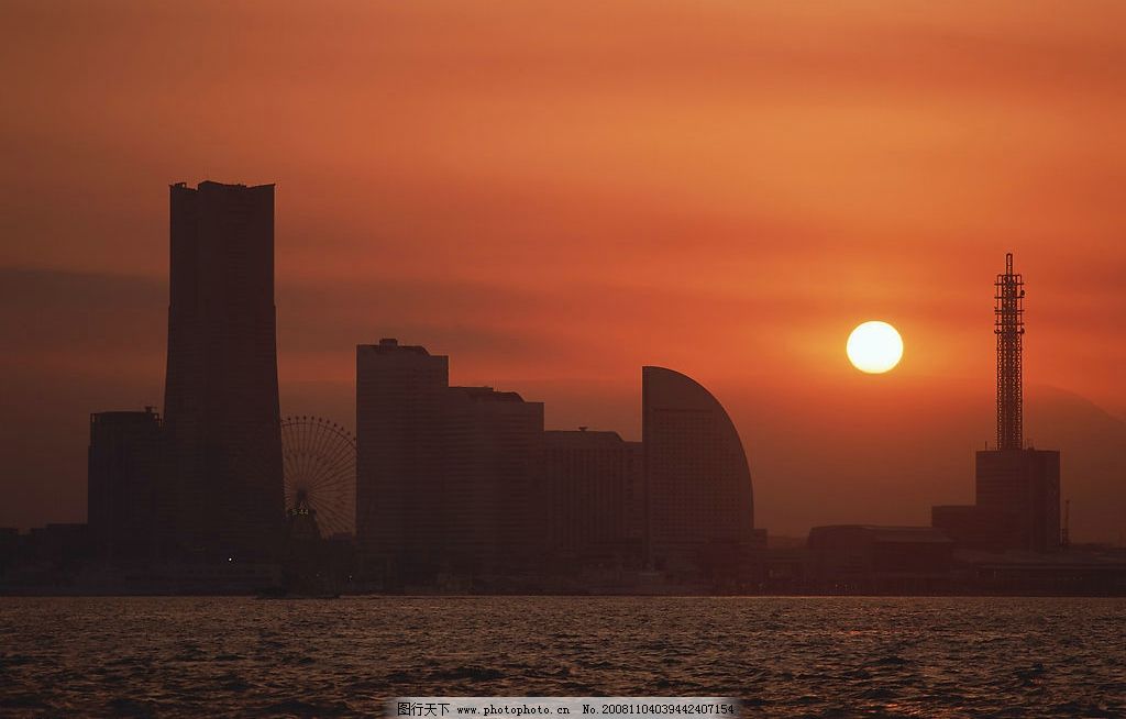 夕阳 城市-夕阳下的城市图片