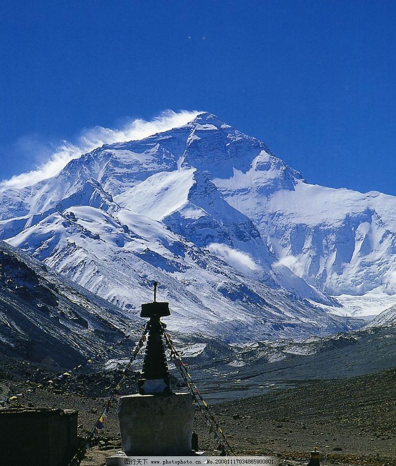 珠穆朗玛峰 雪山 自然景观 自然风景 摄影图库 72dpi jpg 风景类