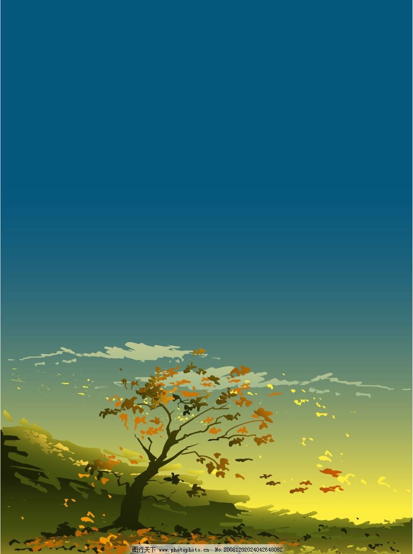 背景矢量白云山树树叶自然景观自然风景图库猪场eps小规模蓝天设计图图片
