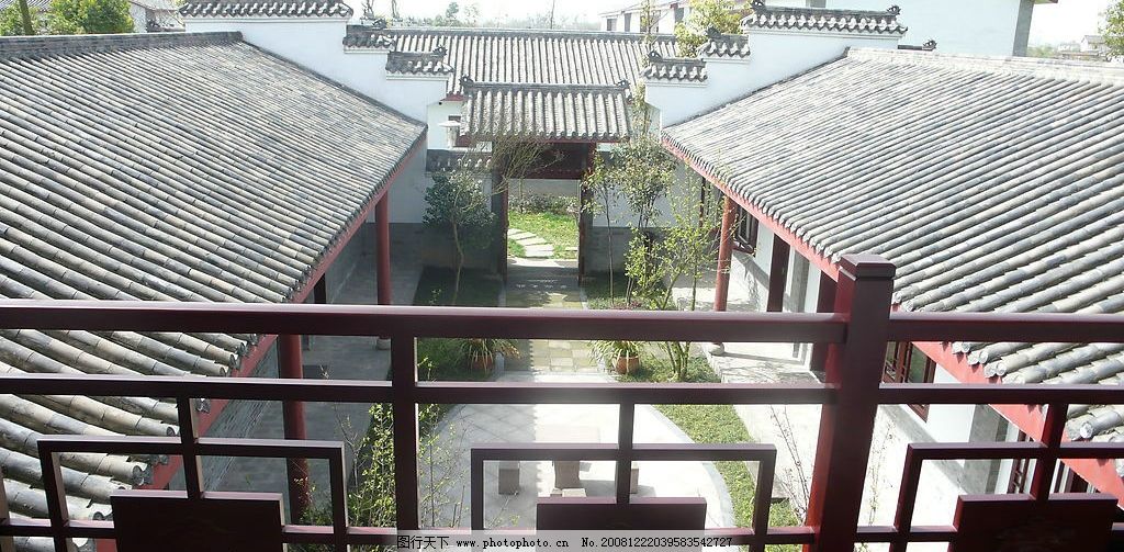 俯瞰四合院图片